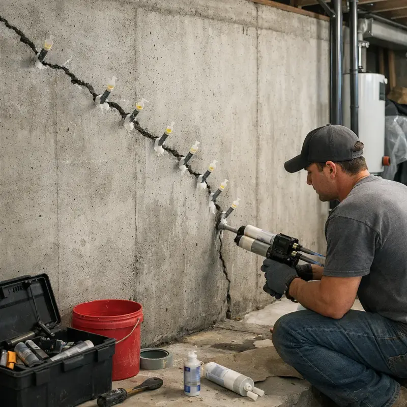 Basement Wall Crack Repair Hoover