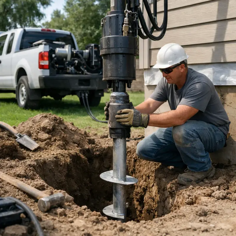 Helical Pier Installation Hoover